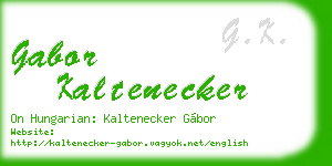 gabor kaltenecker business card